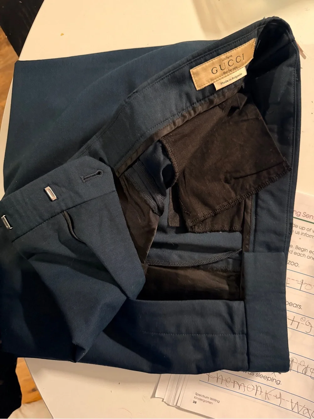 Gucci Dark Navy Tailored Dress Trousers